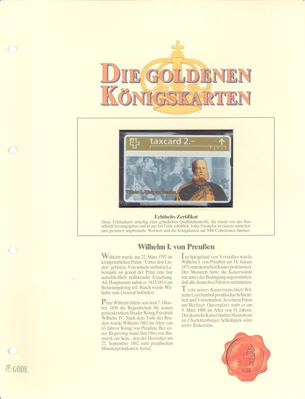 Blatt 009 Wilhelm I. König von Preußen